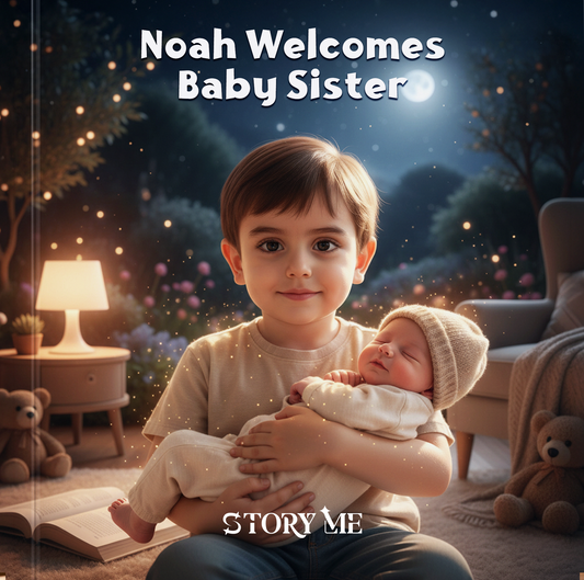 عمر يرحب بأخته الصغيرة